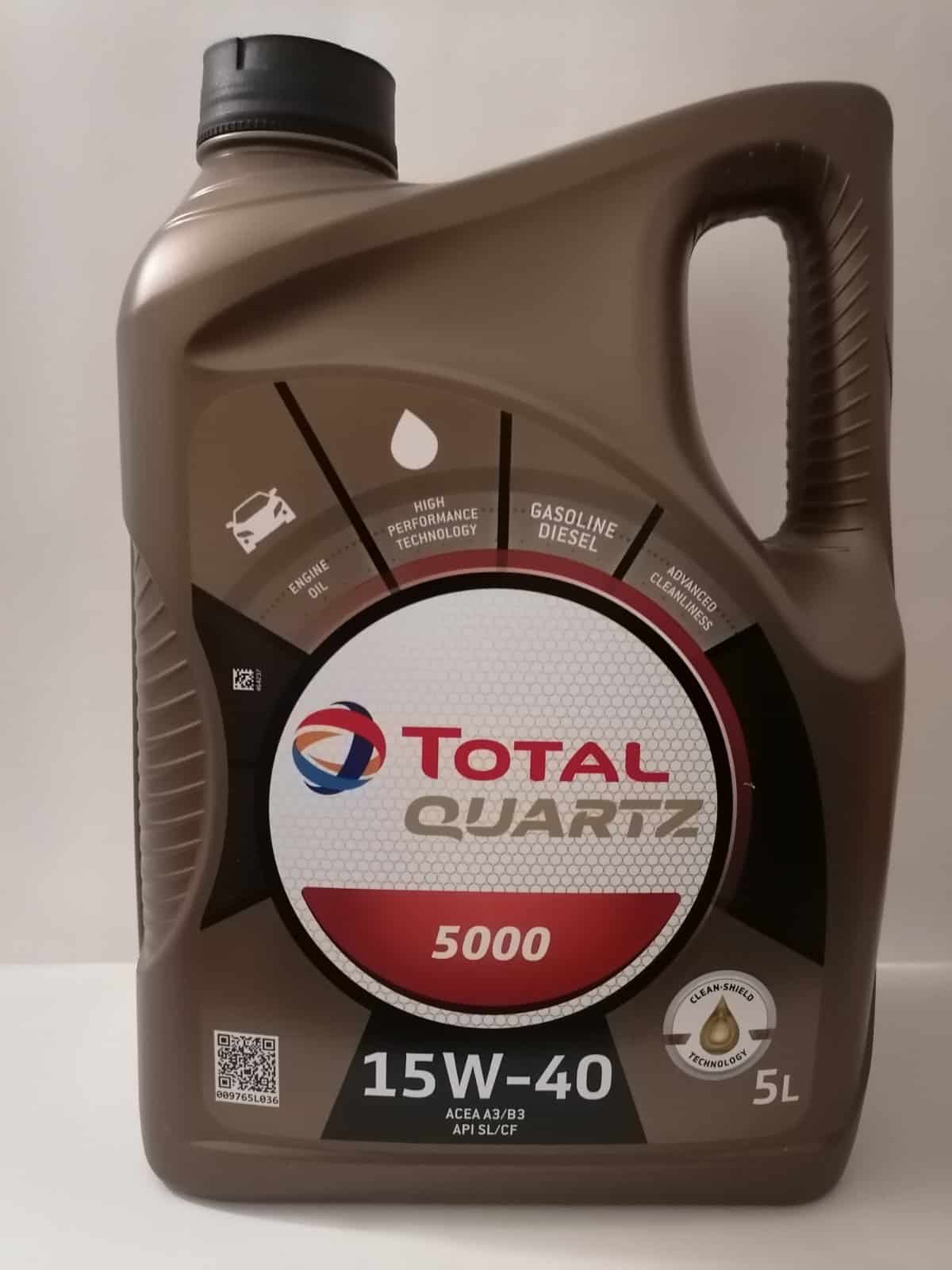 Масло TOTAL QUARTZ 5000 15W40 - 5 литра ТОП цени | Maslata.bg