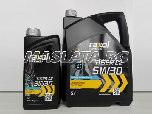 МАСЛО ЗА ТОЙОТА ХОНДА СУБАРУ НИСАН RAXOL 5W30 C2 Tiger