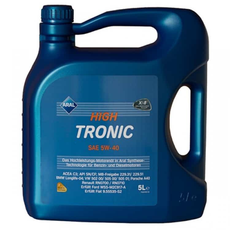 Масло Aral High Tronic 5w40 NEU - 5 литра