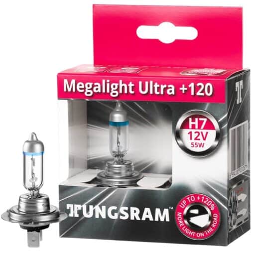 Автомобилни крушки GE 58520SNU MEGA LIGHT ULTRA +120% H7 12V 55W комплект