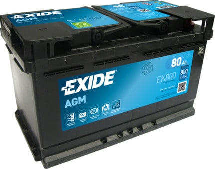Акумулатор EXIDE AGM 80AH 800A R+