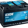 Акумулатор EXIDE AGM 70AH 760A R+