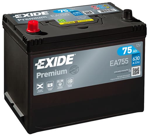 Акумулатор EXIDE PREMIUM 75AH 630A L+ JIS