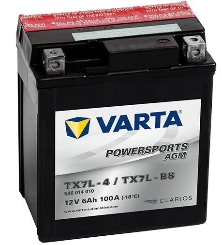 Акумулатор VARTA POWERSPORTS AGM 506 014 010 TX7L-BS 6AH 100A 12V R+