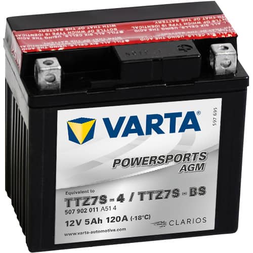 Акумулатор VARTA POWERSPORTS AGM 507 902 011 TTZ7S-BS 5AH 120A 12V R+
