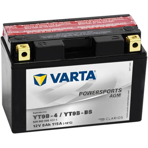 Акумулатор VARTA POWERSPORTS AGM 509 902 008 YT9B-BS 8AH 115A 12V L+