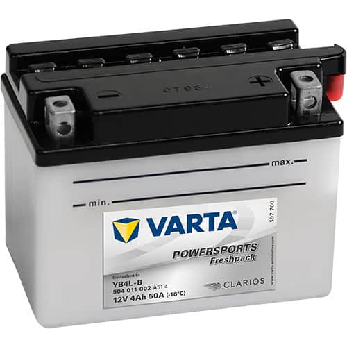 Акумулатор VARTA POWERSPORTS Freshpack 504 011 002 YB4L-B 12V 4AH 50A R+