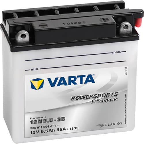 Акумулатор VARTA POWERSPORTS Freshpack 506 011 004 12N5.5-3B 5.5AH 55A 12V R+