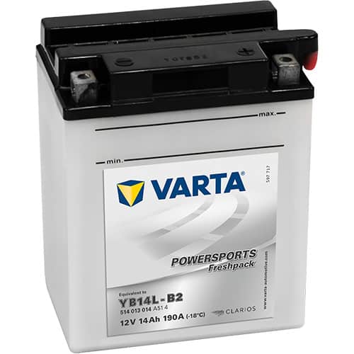 Акумулатор VARTA POWERSPORTS Freshpack 514 013 014 YB14L-B2 14AH 190A 12V R+