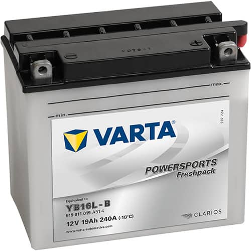 Акумулатор VARTA POWERSPORTS Freshpack 519 011 019 YB16L-B 19AH 240A 12V R+