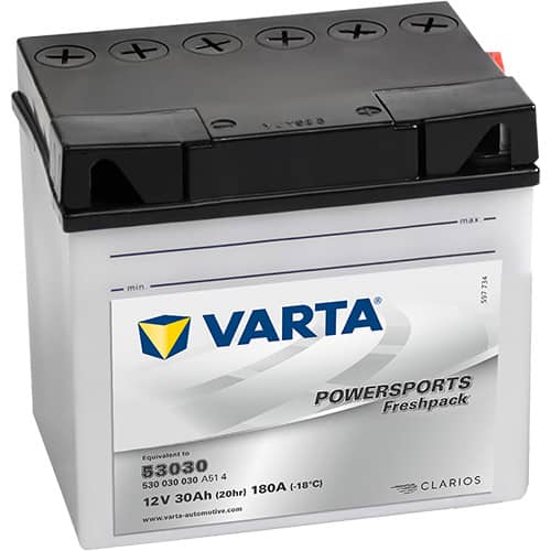 Акумулатор VARTA POWERSPORTS Freshpack 530 030 030 30AH 300A 12V R+