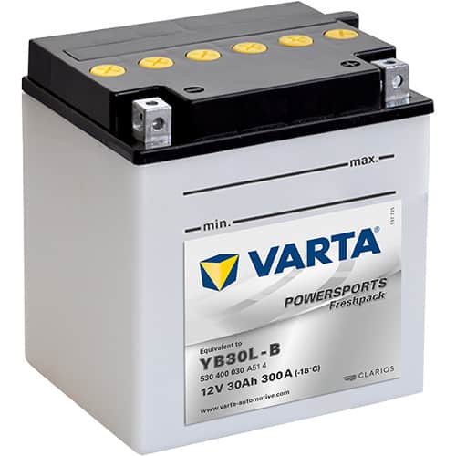 Акумулатор VARTA POWERSPORTS Freshpack 530 400 030 YB30L-B 30AH 300A 12V R+