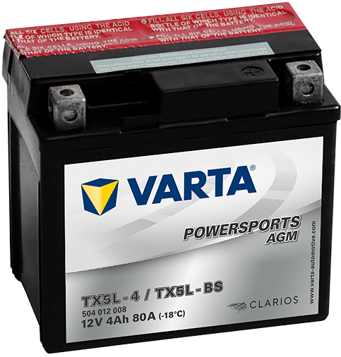 Акумулатор VARTA POWERSPORTS AGM 504 012 008 YTX5L-BS 4AH 80A 12V R+