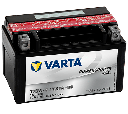 Акумулатор VARTA POWERSPORTS AGM 506 015 011 YTX7A-BS 6AH 105A 12V L+