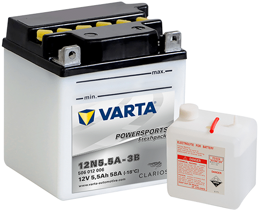 Акумулатор VARTA POWERSPORTS Freshpack 506 012 006 12N5.5A-3B 12V 58AH R+