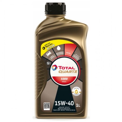 Масло TOTAL QUARTZ 5000 Diesel 15W40 - 1L