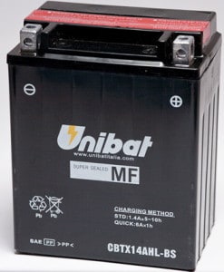 Акумулатор за мотор UNIBAT CBTX14AHL-BS 12V 12AH R+
