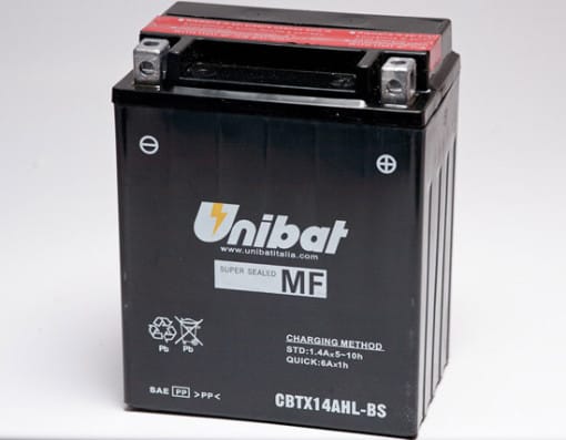 Акумулатор за мотор UNIBAT CBTX14AHL-BS 12V 12AH R+